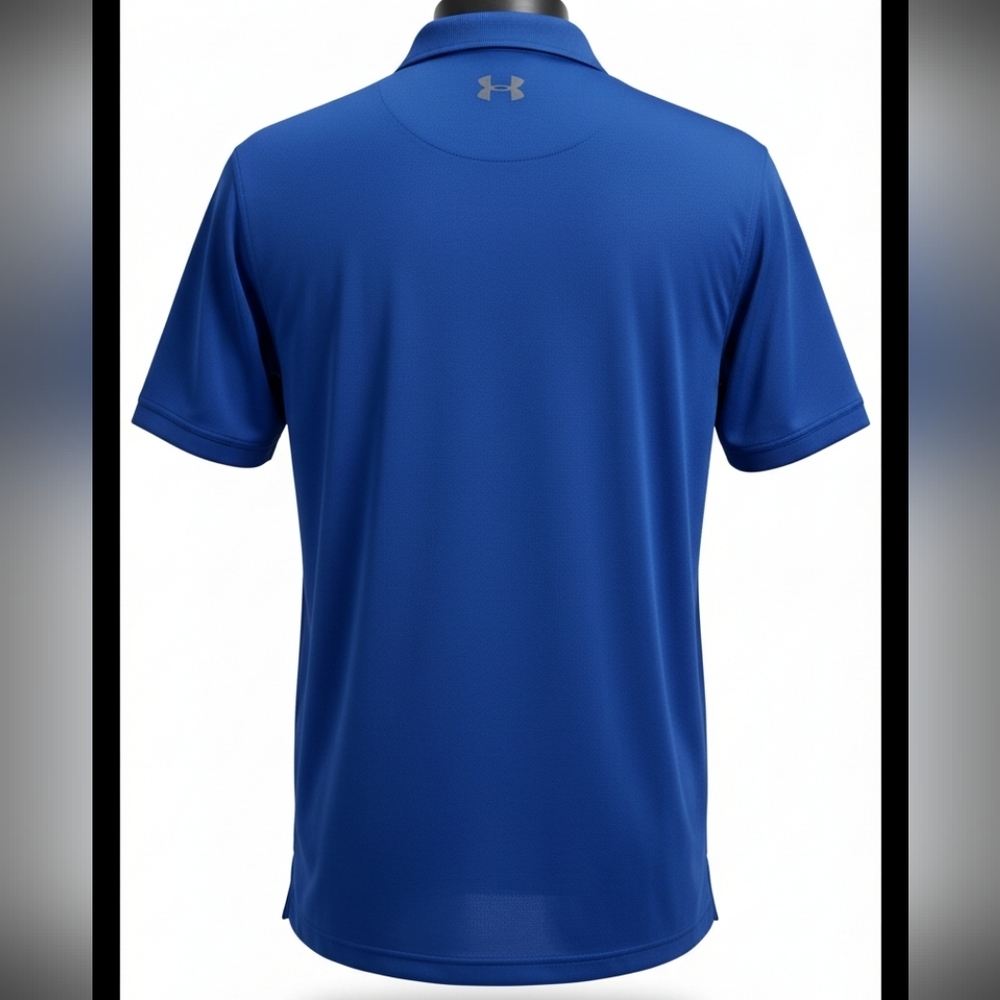 Under Armour Heatgear Royal Blue/Gray Polo Mens Size Small - Picture 2 of 8